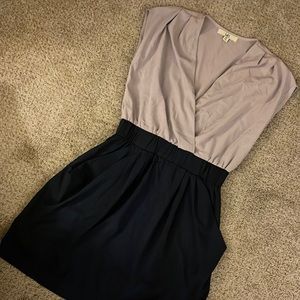 Lavender and Navy Dress